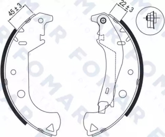 Комлект тормозных накладок FOMAR Friction FO 9015